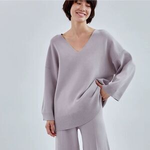 Wilfred lavender peachy soft souvenir sweater v neck size small ( size 1)